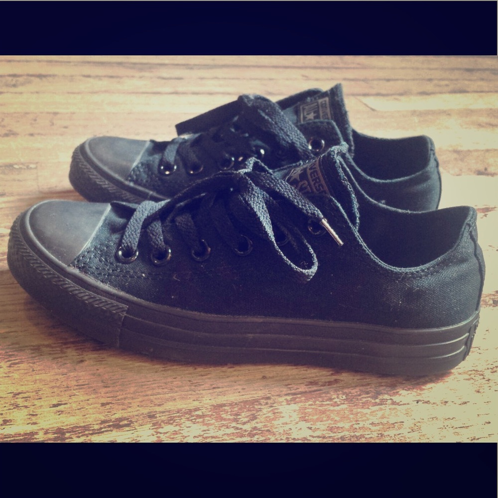 Black Mono Converse All Stars Shoes